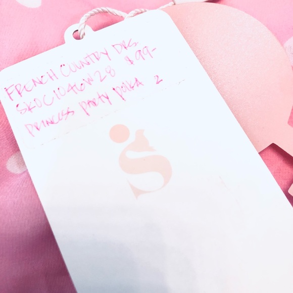 NWT SELKIE Pink polkadot NWT maxi dress large cottagecore puffy - Picture 8 of 8